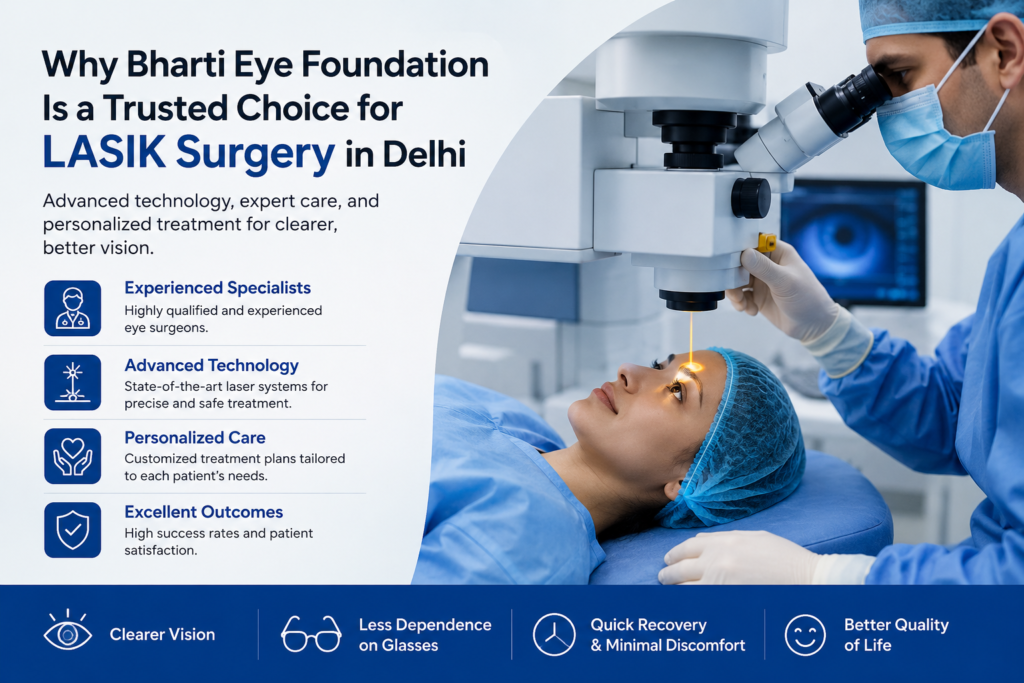 Why Bharti Eye Foundation Is a Trusted Choice for LASIK Surgery in Delhi